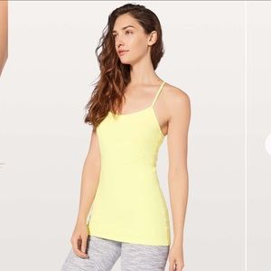 Lululemon Power Pose Tank sheer lemon